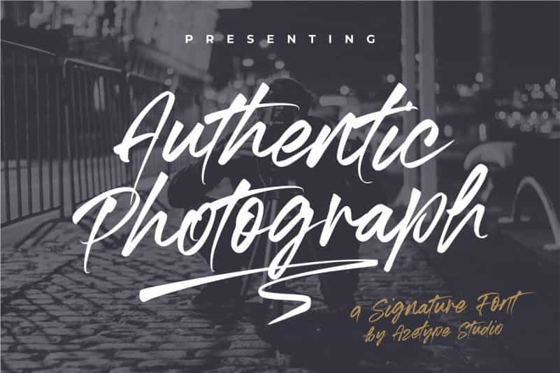 Authentic Photograph Signature Font Image 1