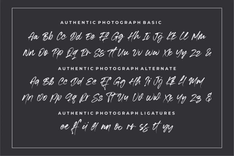 Authentic Photograph Signature Font Image 3