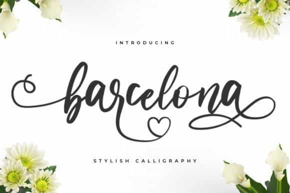 Barcelona Modern Calligraphy Font Image 1