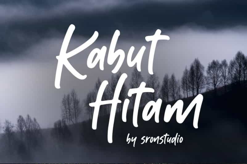 Kabut Hitam Brush Font Image 1