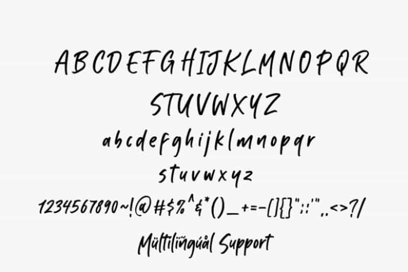 Kabut Hitam Brush Font Image 3
