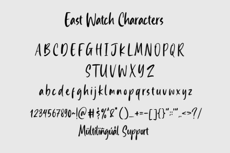 East Watch Bold Handwritten Font Image 3