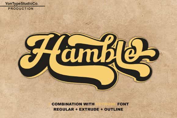 Hamble Retro Font Image 1