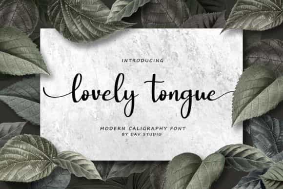 Lovely Tongue Calligraphy Font Image 1