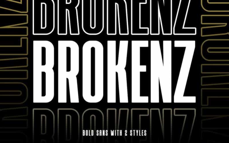 Brokenz Bold Sans Serif Font Image 1