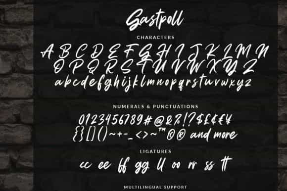 Gastpoll Brush Font Image 3