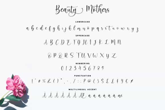 Beauty Mothers Calligraphy Font Image 3