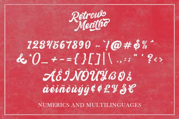 Retrow Mentho Retro Script Font Image 4