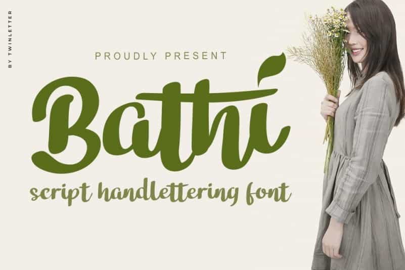 Bathi Bold Script Font Image 1