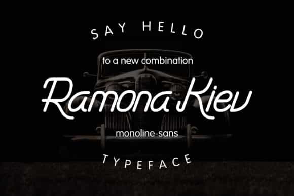 Ramona Kiev Monoline Font Image 1