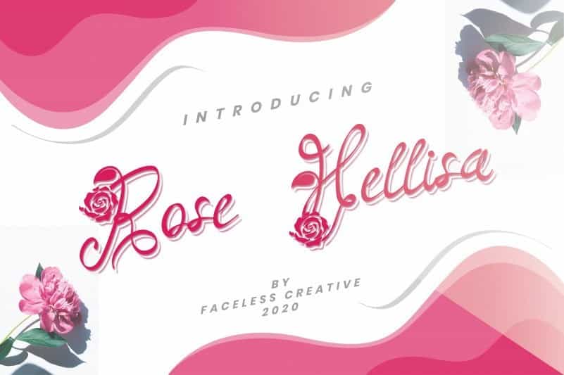 Rose Hellisa Calligraphy Font Image 1