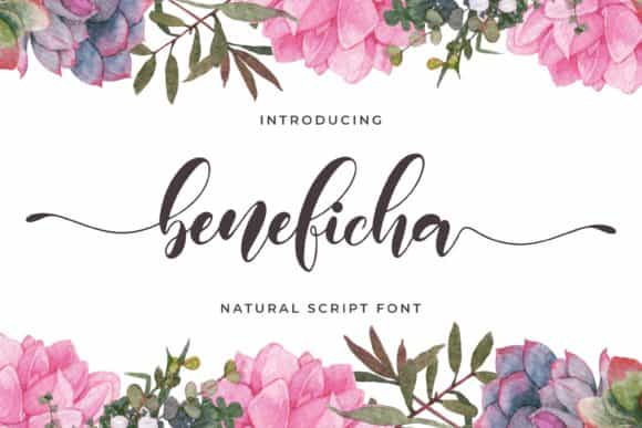 Beneficha Calligraphy Script Font Image 1