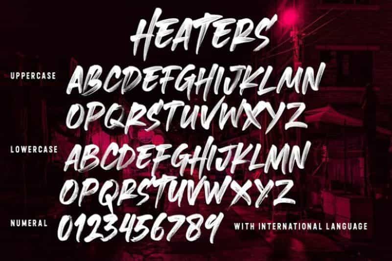 Heaters Brush Font Image 3