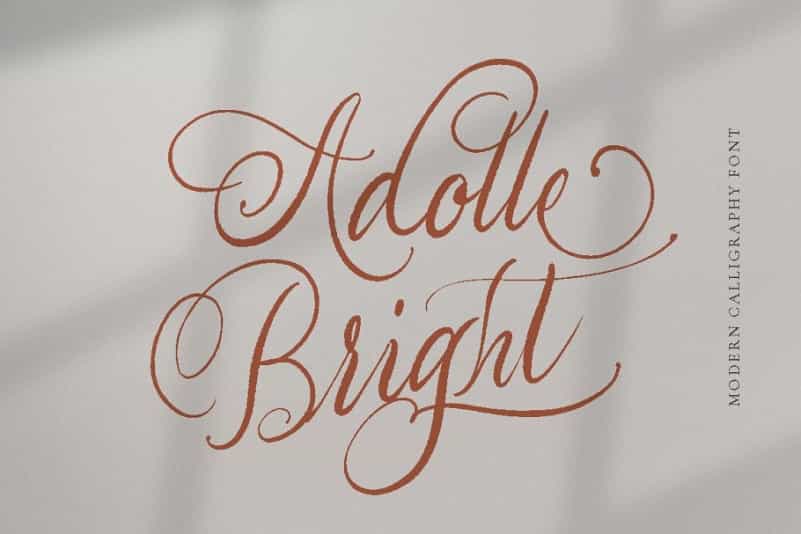 Adolle Bright Calligraphy Font Image 1