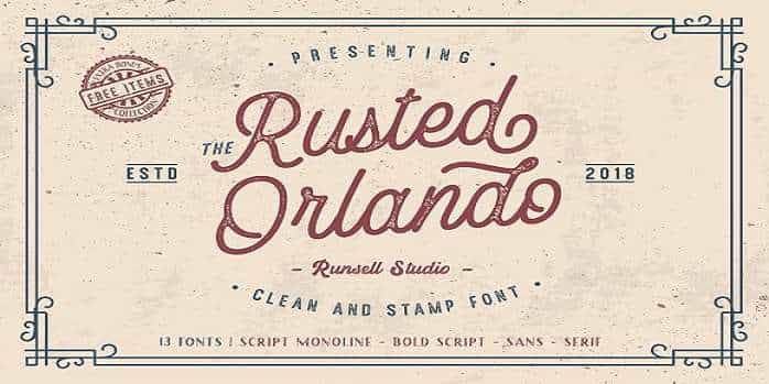 Rusted Orlando Sans Font Image 1