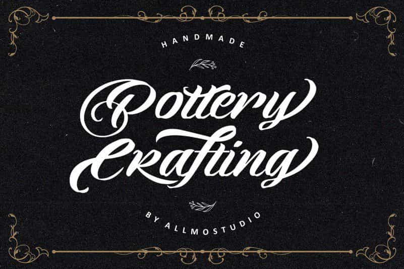 Pottery Crafting Script Font Image 1