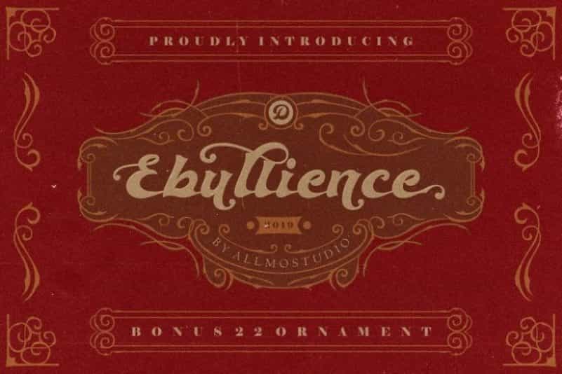 Ebullience Retro Script Font Image 1