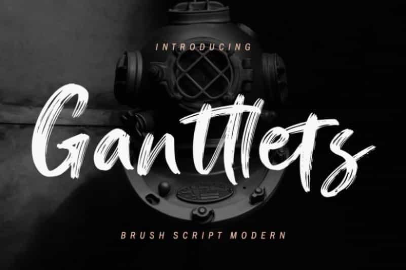 Ganttlets Brush Font Image 1