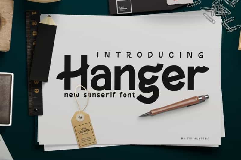 Hanger Display Font Image 1