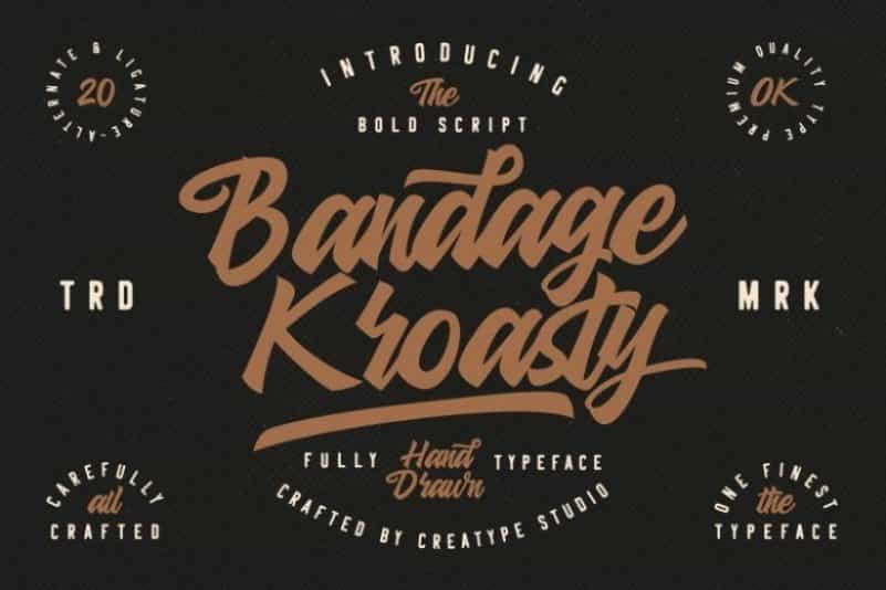Bandage Kroasty Script Font Image 1