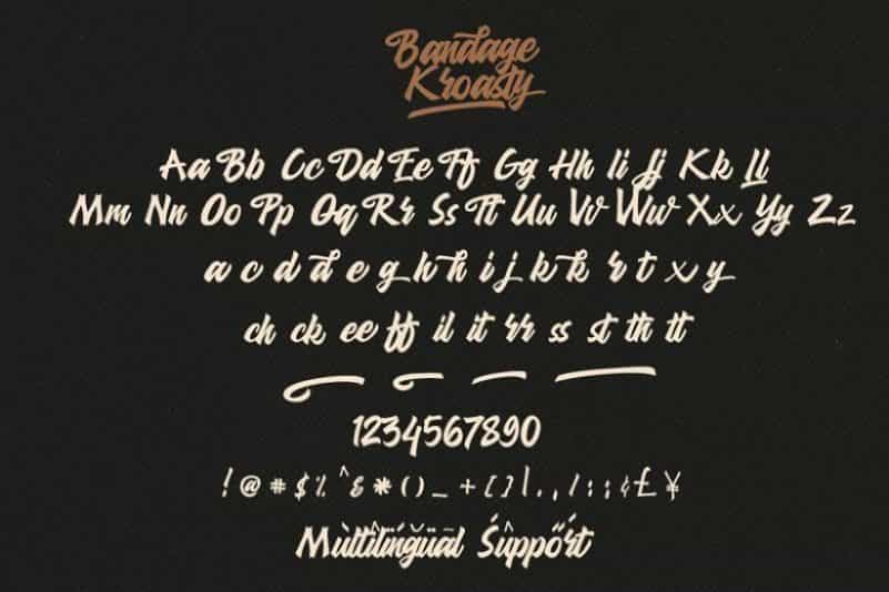 Bandage Kroasty Script Font Image 3