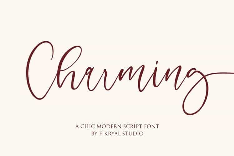 Charming Calligraphy Font Image 1