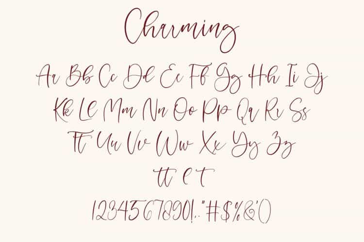 Charming Calligraphy Font Image 3