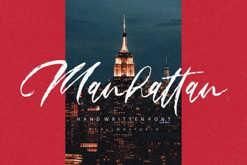 Manhattan Brush Font Image 1