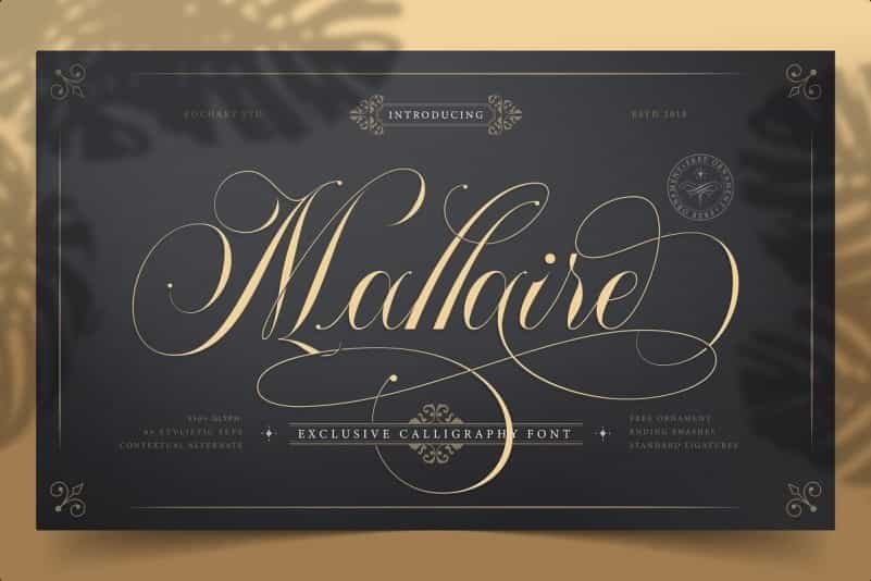 Mallaire Exclusive Calligraphy Font Image 1