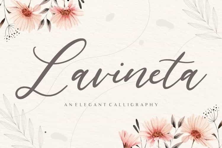 Lavineta Elegant Calligraphy Font Image 1