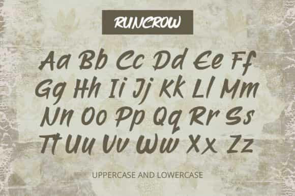 Runcrow Brush Font Image 3