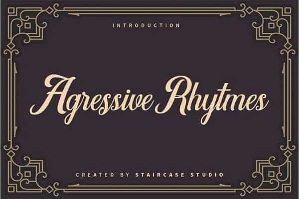 Agressive Rhytmes Calligraphy Font Image 1