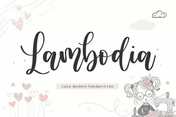 Lambodia Handwritten Font Image 1