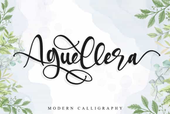 Aguellera Calligraphy Font Image 1