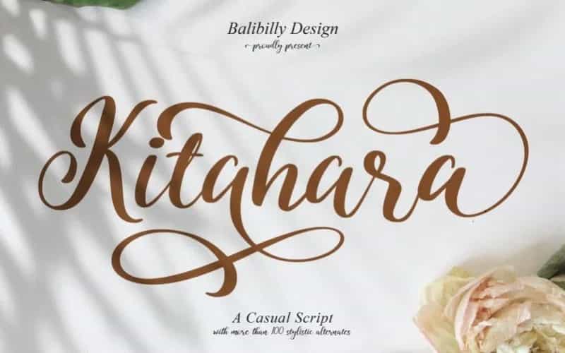 Kitahara Calligraphy Font Image 1