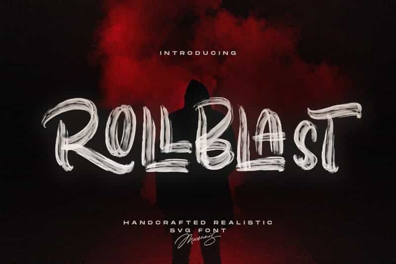 Rollblast Brush Font Image 1