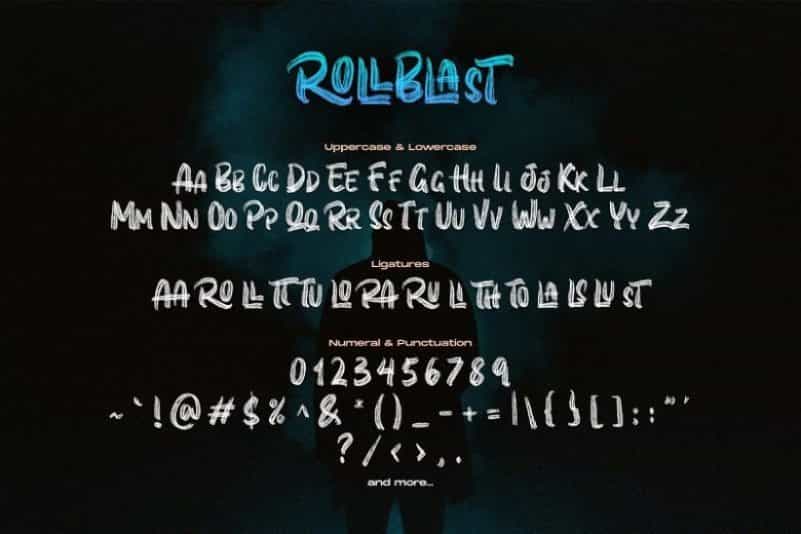Rollblast Brush Font Image 3