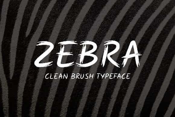 Zebra Brush Font Image 1