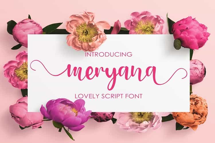 Meryana Lovely Script Font Image 1