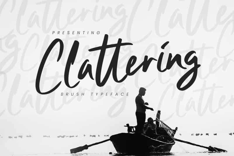 Clattering Brush Font Image 1
