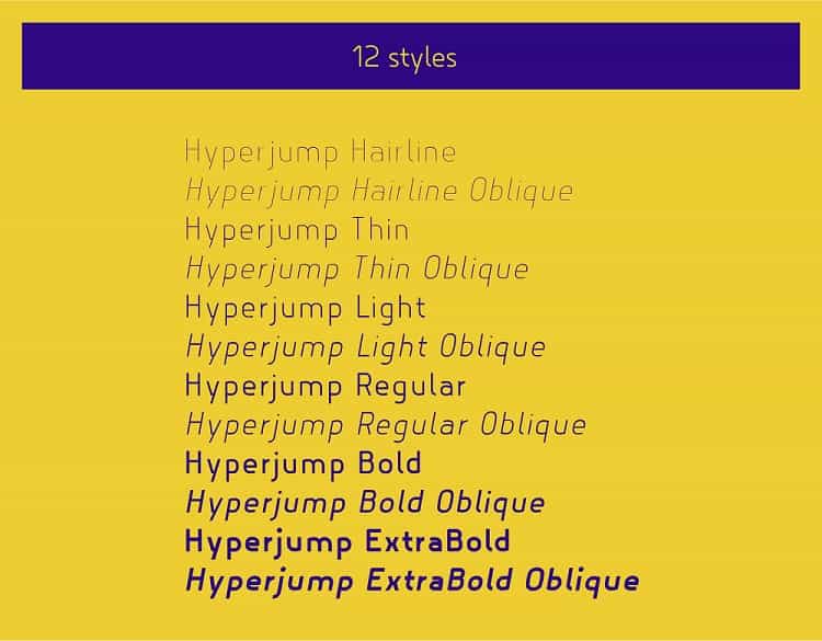 Hyperjump Sans Serif Font Family Image 4