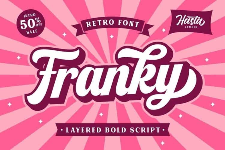 Franky Retro Script Font Image 1