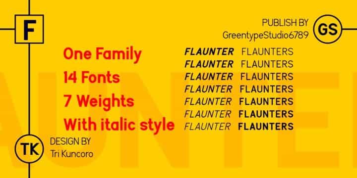 Flaunters Sans Serif Font Image 2