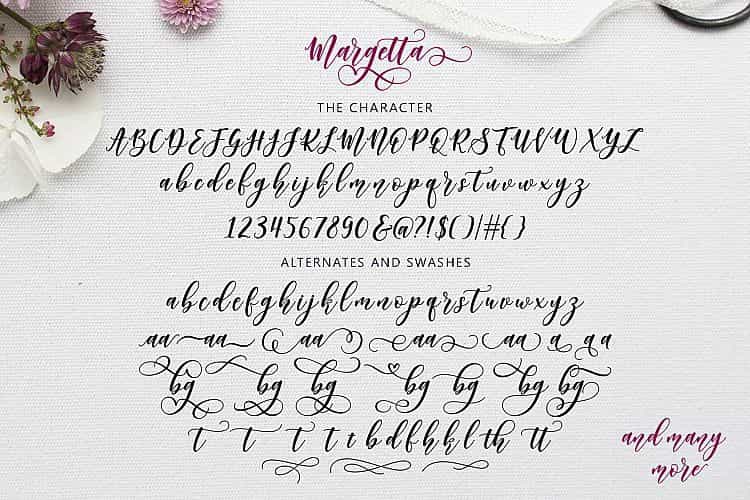 Margetta Calligraphy Font Image 3