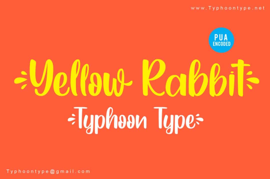 Yellow Rabbit Font Image 1