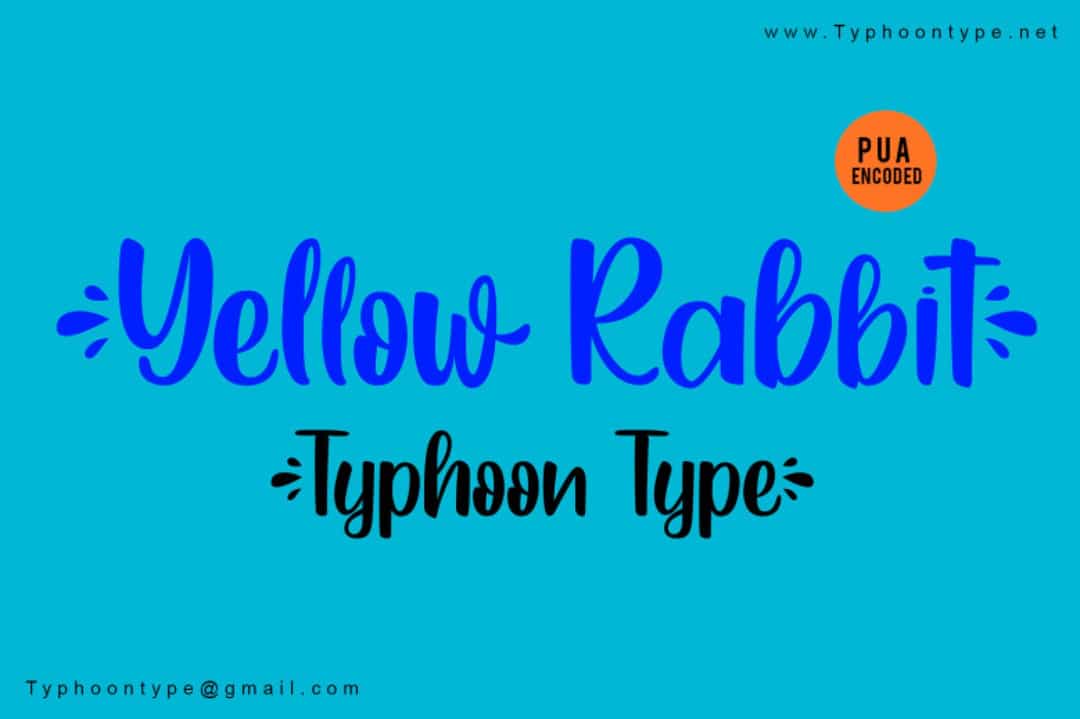 Yellow Rabbit Font Image 2