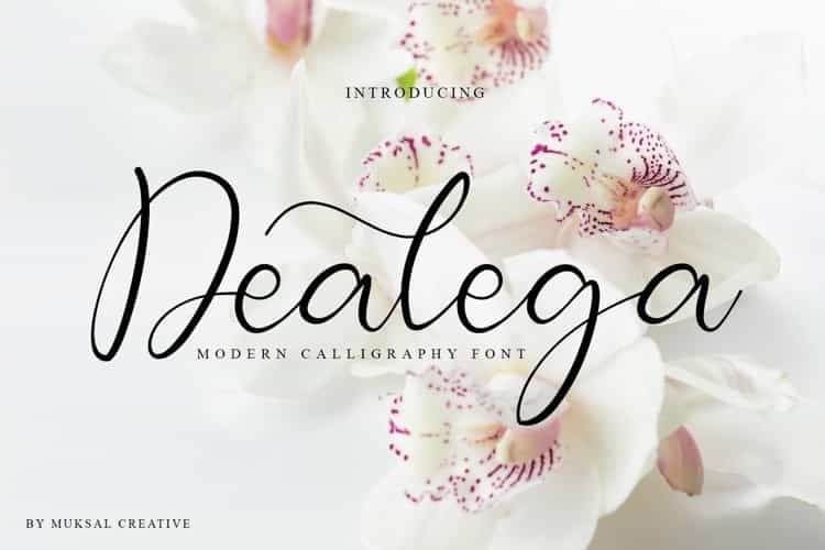 Dealega Calligraphy Font Image 1