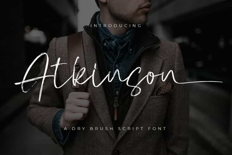Atkinson Dry Brush Script Font Image 1