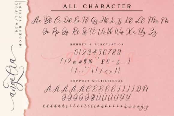 Angelia Calligraphy Font Image 3