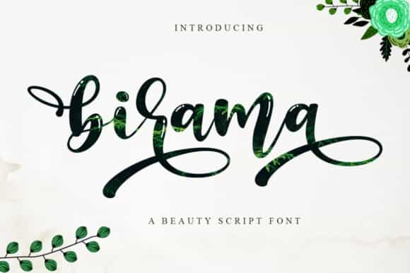 Birama Calligraphy Script Font Image 1